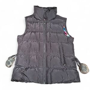 Betsey Johnson charcoal Puffer Vest L